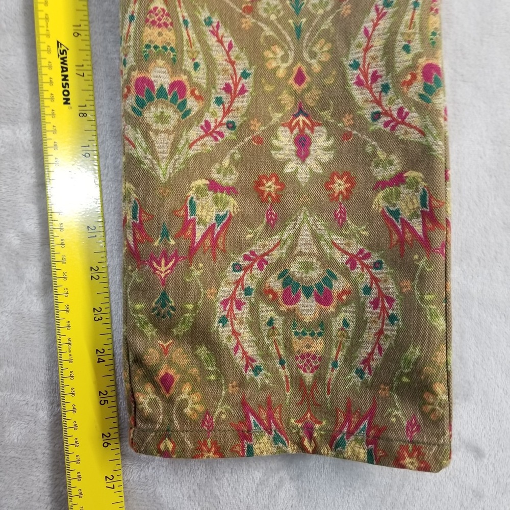 Vintage Pant Suit Women M/8 100% Cotton Floral Straight Leg Blazer Liz Claiborne - Picture 12 of 15